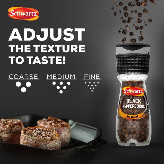 Schwartz black peppercorn grinder 35g (British brand)