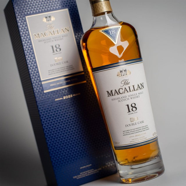 The Macallan Double Cask 18 Year Old single malt whisky 70cl (British brand)