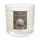 M&S Neroli Lime Bergamot Silver light up candle 10.5cm, imported from the UK