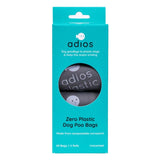 Adios grey compostable dog poo bags 60 pack - British product