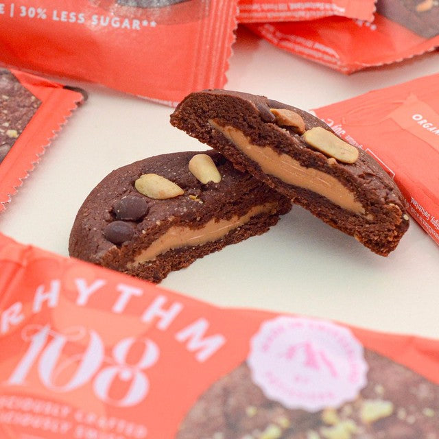 Rhythm 108 vegan chocolate peanut butter cookie 50g, imported from the UK