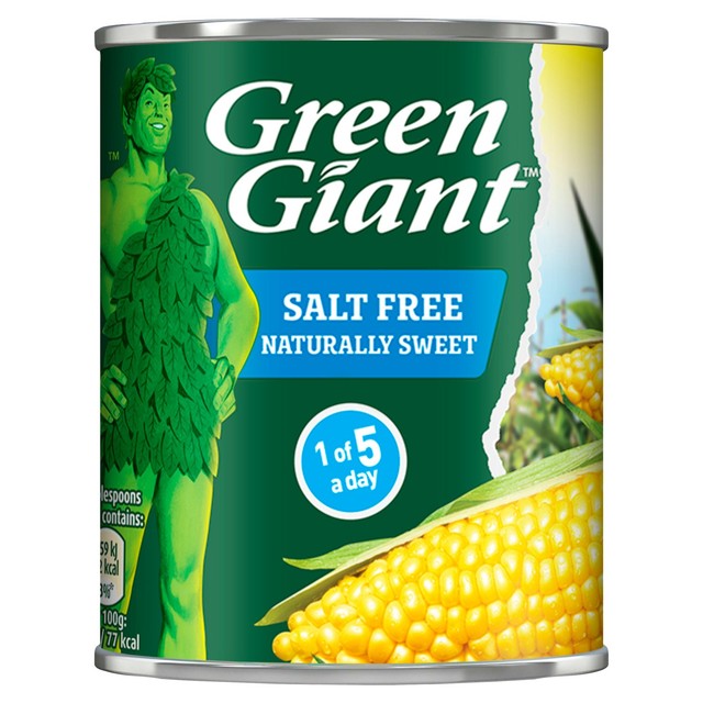 Green Giant Salt Free Sweetcorn 198g, UK version