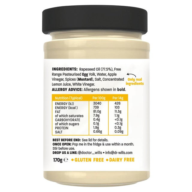 Dr. Will's Classic Mayonnaise 170g - British product