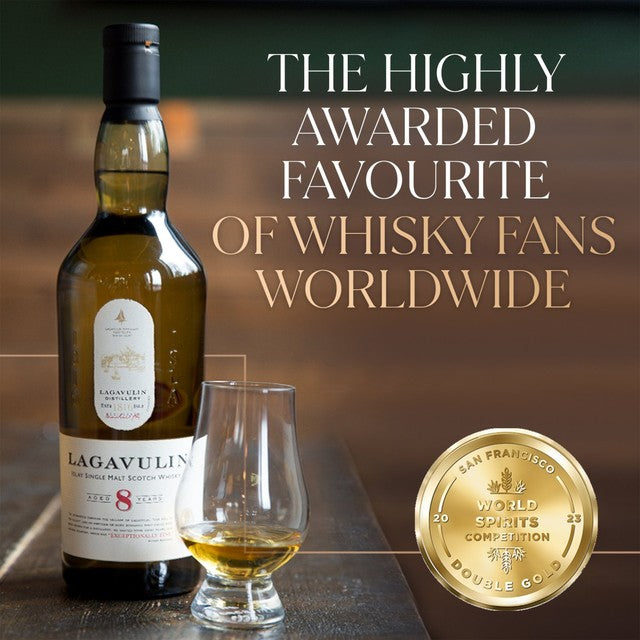 Lagavulin 8 Year Old single malt Scotch whisky 70cl, UK version