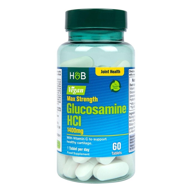Holland & Barrett vegan glucosamine supplement tablets 60 pack, UK version