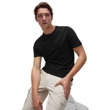 M&S men's cotton crew neck t-shirt black L, imported from the UK