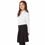 M&S girls' slim fit blouses, white, size 7-8 years, imported from the UK