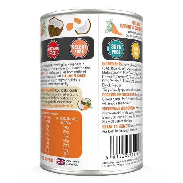 Free & Easy carrot and coconut soup 400g - British product