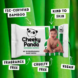 The Cheeky Panda unscented baby wipes 60 wipes (British brand)