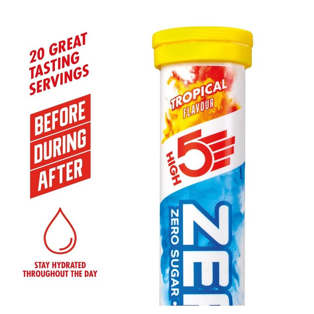 HIGH5 ZERO Tropical electrolyte sports drink tablets 20 tablets, UK version