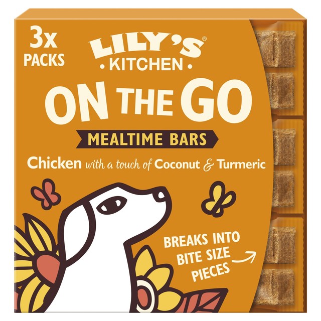 Lily's Kitchen chicken dog treat bars 3 x 40g, UK version