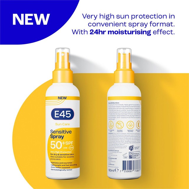 E45 sun care spray SPF 50 180ml, UK version
