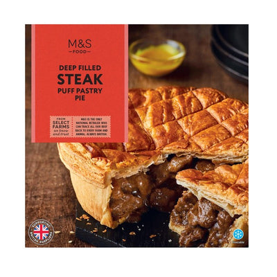 Tarte feuilletée au steak M&S Profondément garnie Tarte britannique 550g