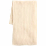 M&S Women's Ribbed Knit Scarf in Cream, 180cm, imported from the UK