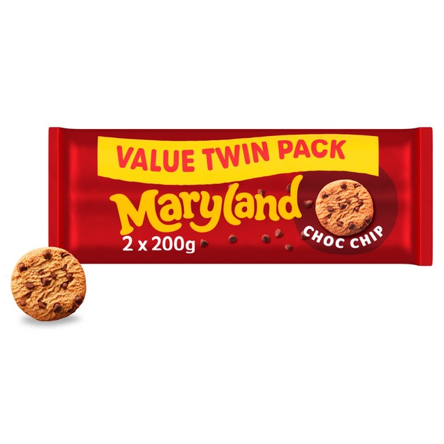 Maryland chocolate chip cookies twin pack 400g, imported from the UK