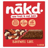 Nakd Bakewell Tart bars multipack 4x35g, imported from the UK
