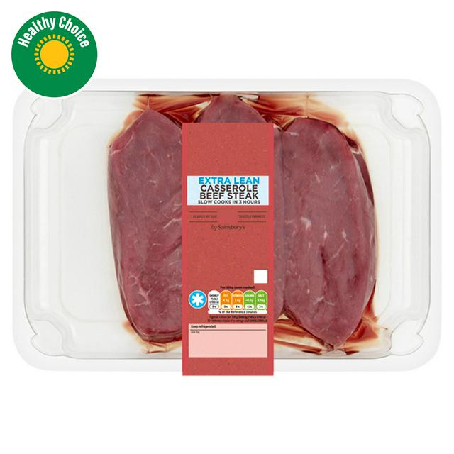 Sainsburys British or Irish Extra Lean Casserole Steak 500g
