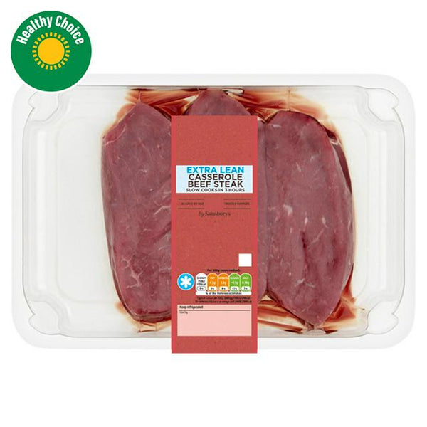 Sainsburys British or Irish Extra Lean Casserole Steak 500g