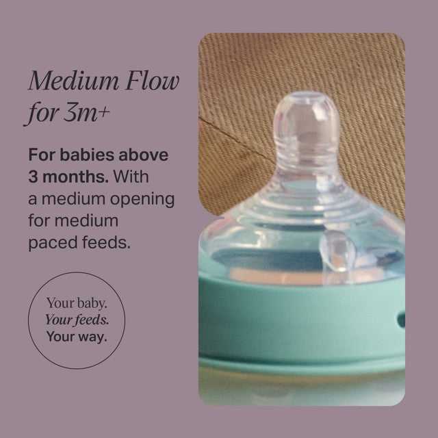 Tommee Tippee Medium Flow Teats Pack of 2 (British brand)