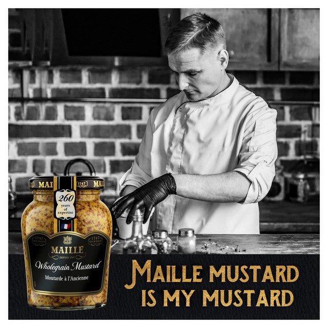Maille Wholegrain Mustard 210g, imported from the UK