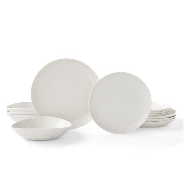Sophie Conran white porcelain coupe 12-piece dinner set (British brand)