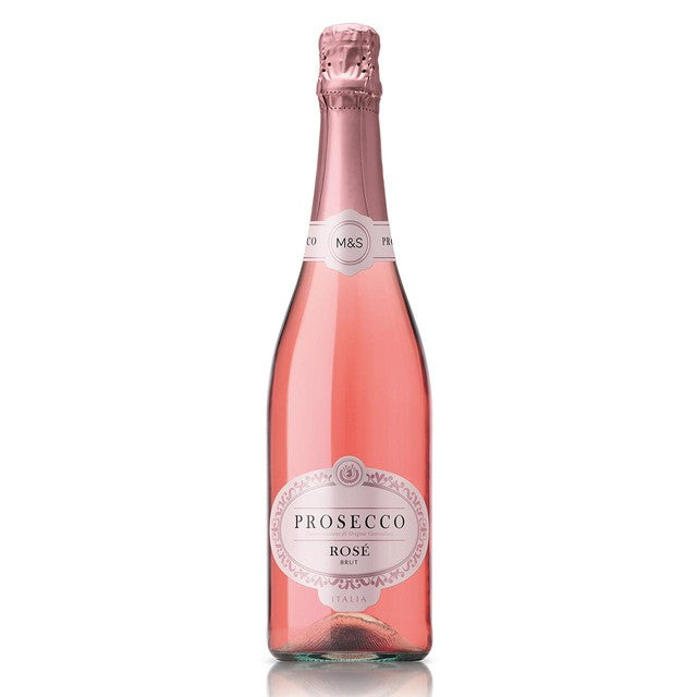M&S Prosecco Rosé Brut pink wine 75cl, imported from the UK