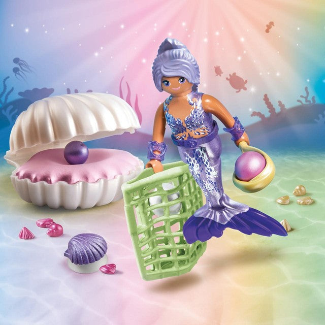 Playmobil Mermaid Figure with Pearl Seashell, imported from the UK