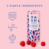 Dash raspberry infused sparkling water 12 x 330ml - British product