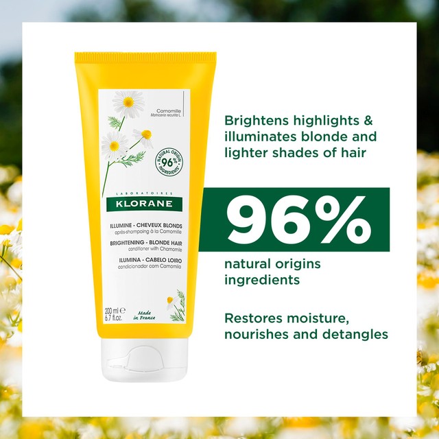 Klorane brightening conditioner with camomile for blonde hair 200ml, UK version