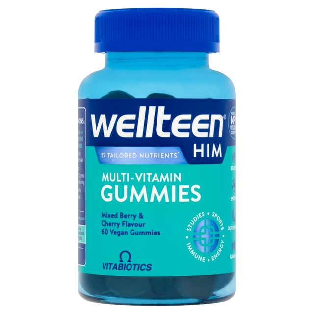 Vitabiotics Wellteen Him multivitamin gummies mixed berry 60 gummies (British brand)