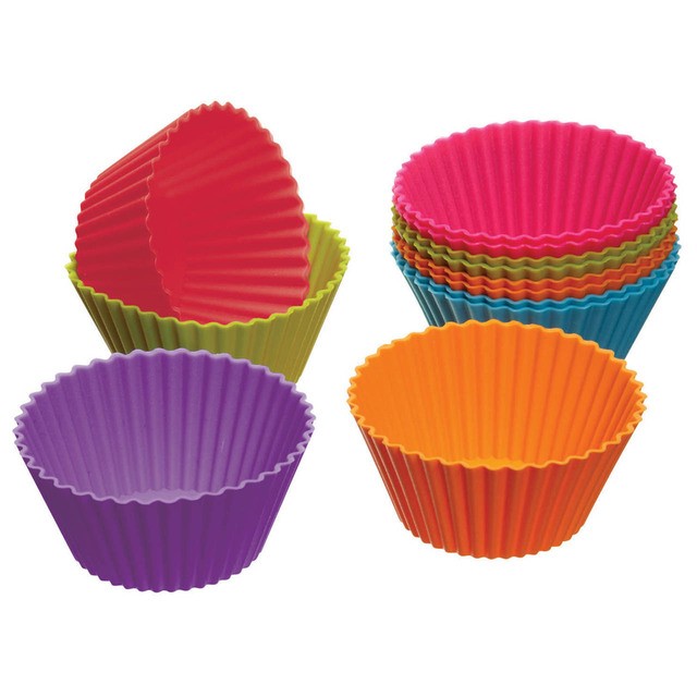 Colourworks silicone cupcake cases 7cm - British product