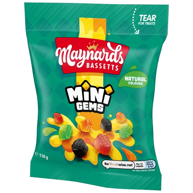 Maynards fruit flavour jelly sweets 110g, imported from the UK