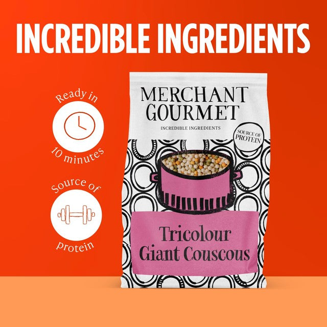 Merchant Gourmet couscous with paprika and spinach 300g, imported from the UK
