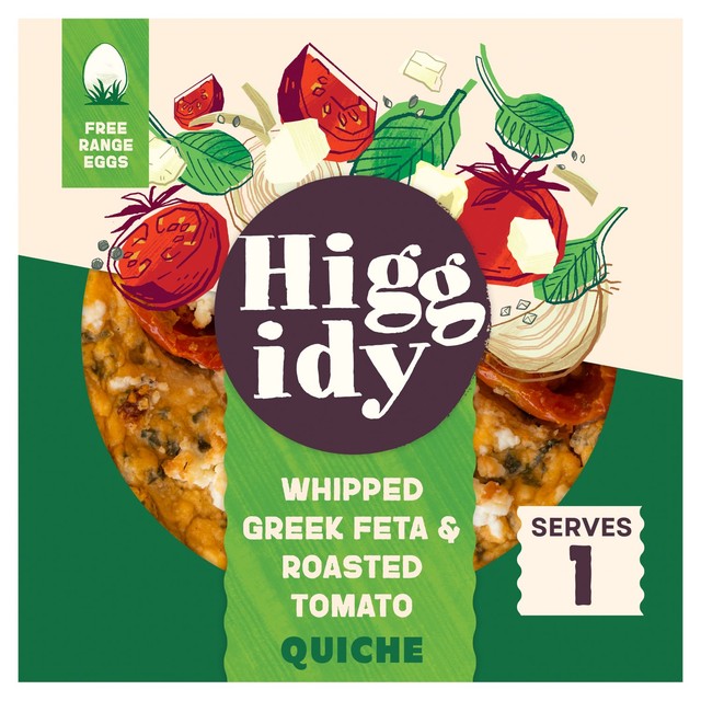 Higgidy whipped feta and tomato quiche 155g, UK version