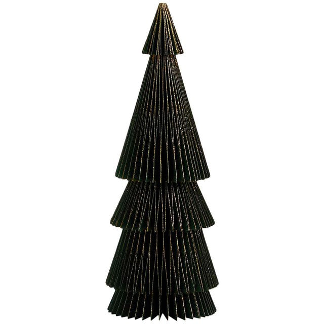 M&S green paper Christmas tree decorations pack of 3, imported from the UK
