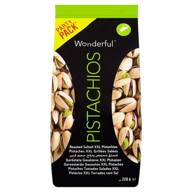 Wonderful Pistachios roasted and salted 250g (British brand)