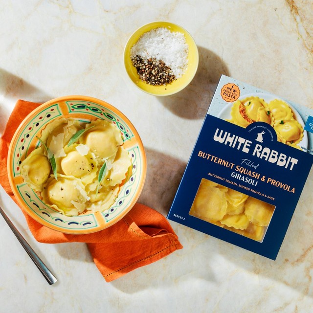 White Rabbit Gluten Free Butternut Squash & Sage Girasoli Pasta 250g (British brand)