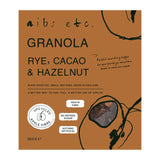 nibs etc. Rye Hazelnut Cacao Granola 360g, imported from the UK