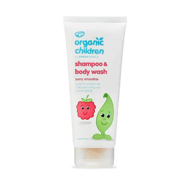 Green People berry smoothie shampoo and body wash 200ml, imported from the UK