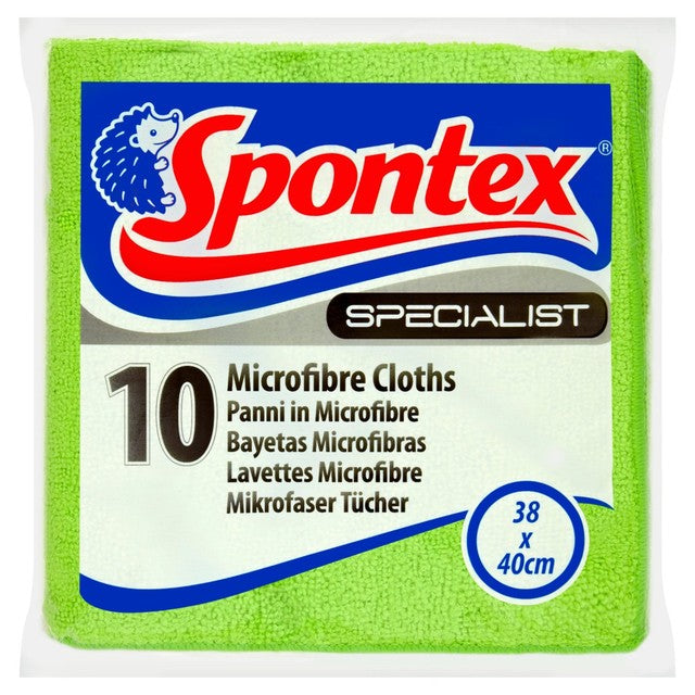 Spontex extra large microfibre cleaning cloths 38x40cm (British brand)