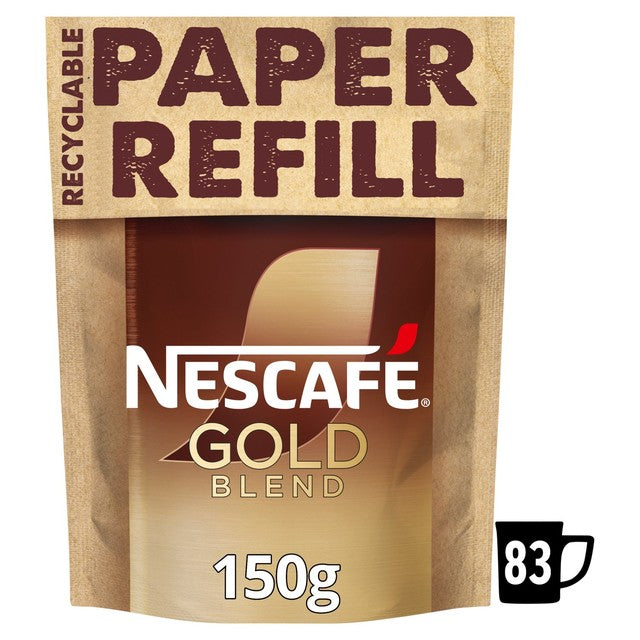 Nescafe Gold Blend instant coffee refill pack 150g, imported from the UK