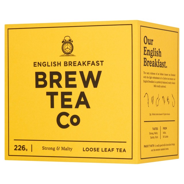 Brew Tea Co English Breakfast loose leaf tea 226g - British product
