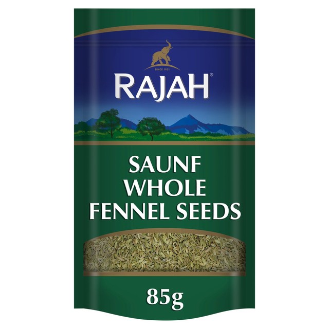 Rajah whole fennel seeds 85g, imported from the UK