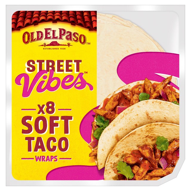 Old El Paso soft taco wraps 220g, imported from the UK