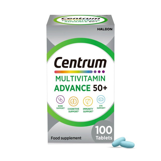 Centrum Advance 50+ multivitamin tablets 100 pack (British brand)