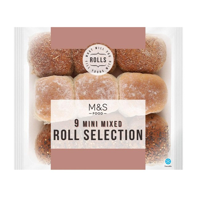 M&S mini mixed rolls 9 pack, imported from the UK