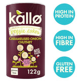 Kallo vegan lentil cakes caramelised onion 122g, UK version
