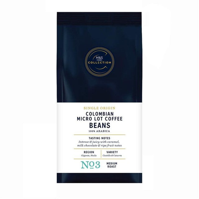 M&S Colombian micro lot coffee beans (British brand)