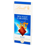 Lindt milk chocolate bar caramel & sea salt 100g, UK version