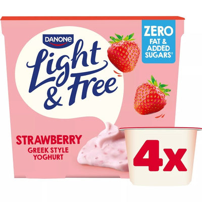 M&S Light & Free Erdbeer Griechischer Fettfreier Joghurt Multipackung 460g – Jetzt bei McGrocer online kaufen